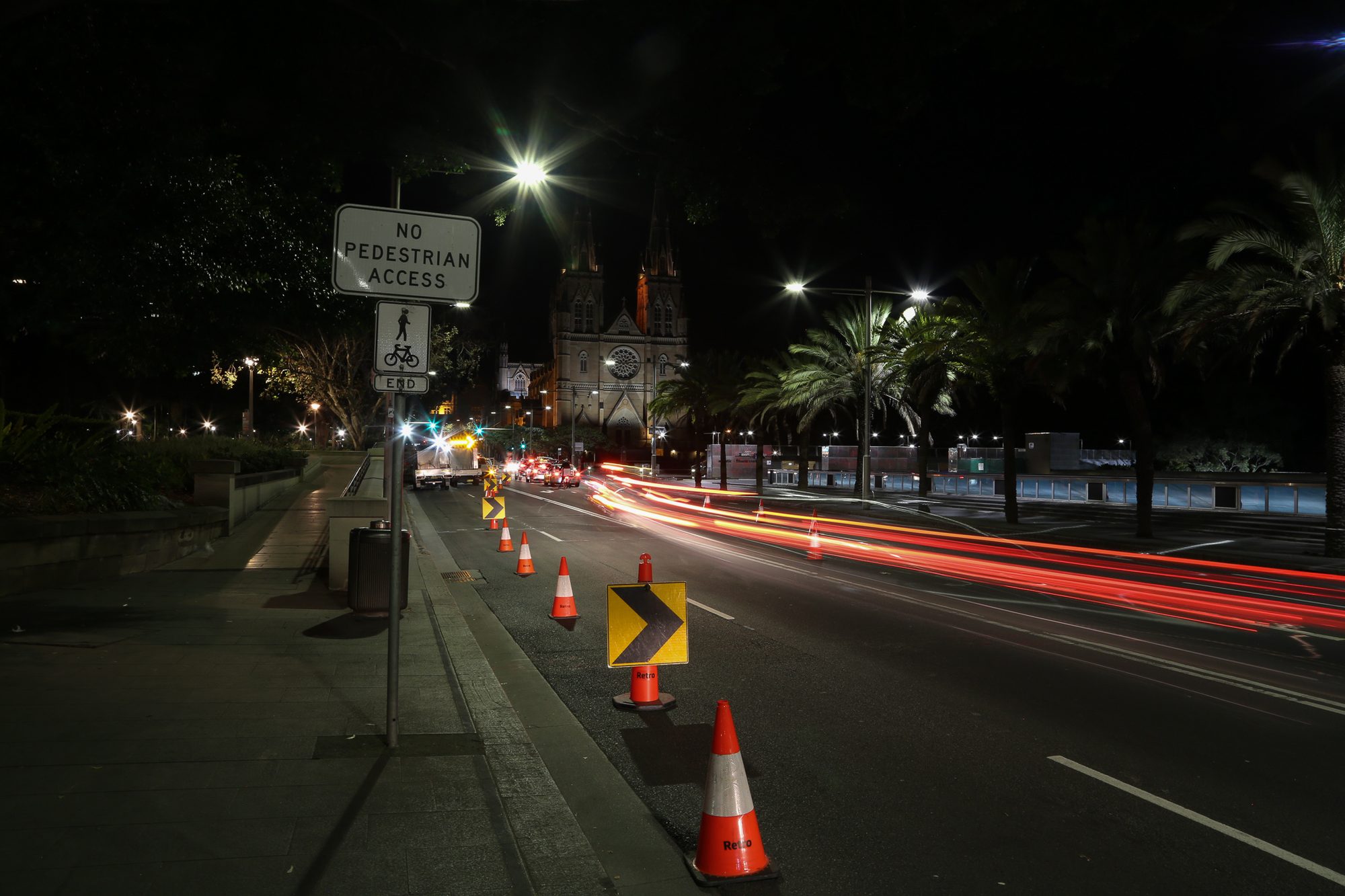 Hi-vis crew at a Sydney road closure